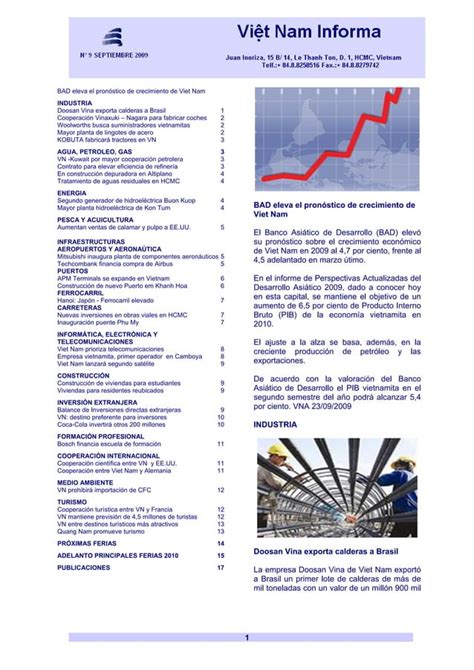 Vietnam Bolet N Informativo Septiembre Pdf