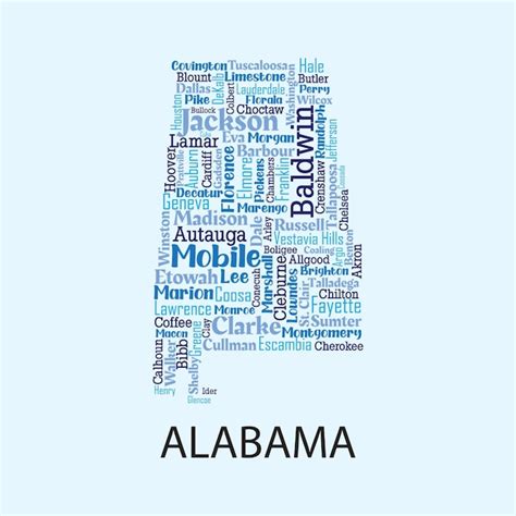 Alabama County Map With Names