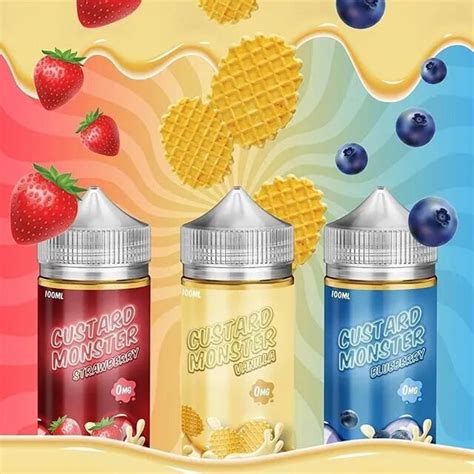 [freebase] Custard Monster Blueberry Freebase 100ml Usa [แท้