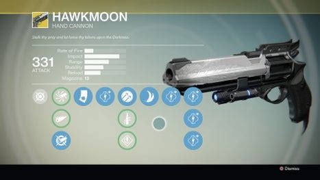 Hawkmoon Exotic Hand Cannon Destiny Wiki Guide IGN