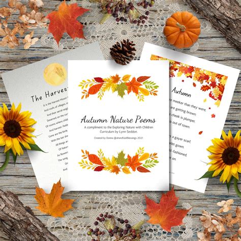 Seasonal Nature Poems, Printable Poems, Charlotte Mason, Homeschool ...