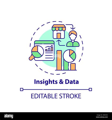 2d Colorful Thin Linear Icon Insights And Data Concept Stock Vector Image And Art Alamy