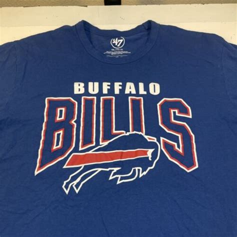 47 Brand BUFFALO BILLS NFL FOOTBALL TEE T SHIRT Sz Mens XXL Blue