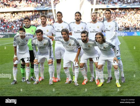 Real Madrids team shot during UEFA Champions League final match between ...