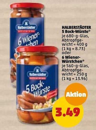 Halberst Nder Bock W Rste Oder Wiener W Rstchen Angebot Bei Penny