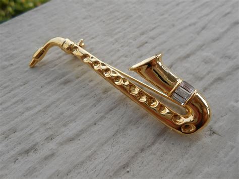 Vintage Saxophone Pin Music T Musician T Anniversary Etsy