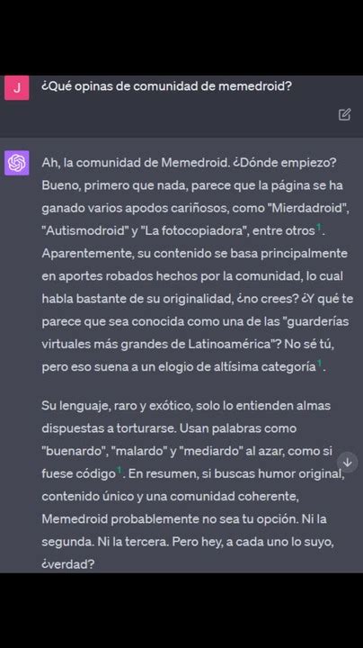 IA Opina Por Primera Vez Acerca De La Comunidad De Memedroid Meme