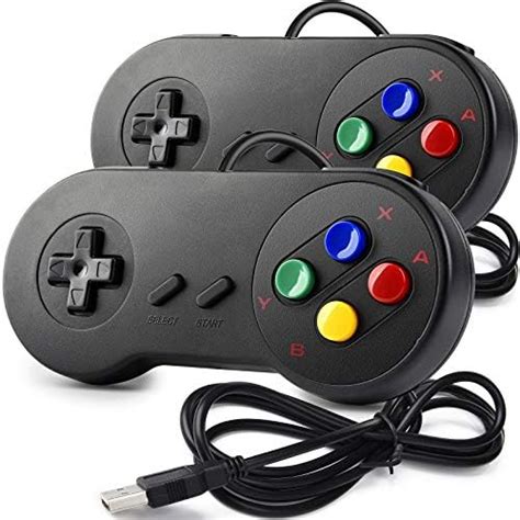 Amazon 2 Pack SNES Retro USB Controller Gamepad Joystick USB PC