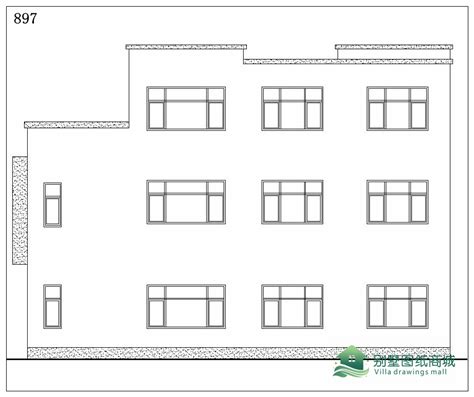 占地120平，现代三层复式别墅自建房，当代简约时尚设计 三层别墅设计图 别墅图纸商城