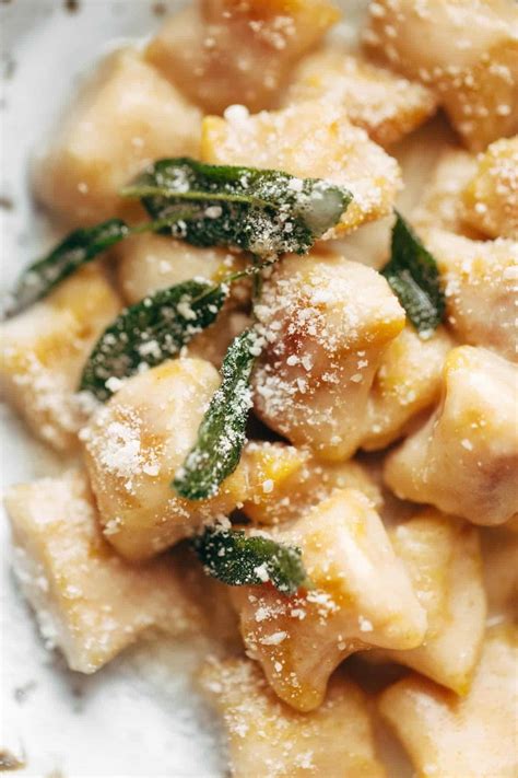 Pumpkin Gnocchi With Sage Butter Sauce Recipe Pinch Of Yum