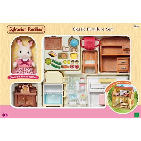 Sylvanian Families Moveis - Sylvanian Families Conjunto Móveis Clássicos - MP Brinquedos