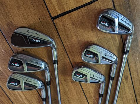 Used TaylorMade M6 MRH Iron Set Regular Flex 6 Pieces Steel Shaft ...