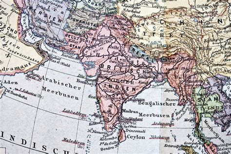 Ancient map of India — Stock Photo © ibphoto #3994054