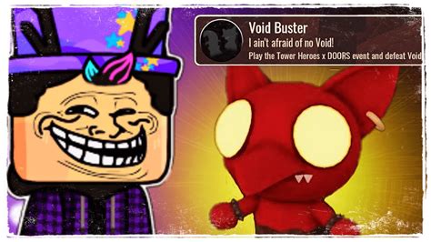 LIVE VOID BUSTER IN ROBLOX TOWER HEROES X DOORS YouTube