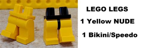 Lego Nude Legs Yellow Speedo Black Swimsuit One Piece Naked Short Pants Lot Of Ebay