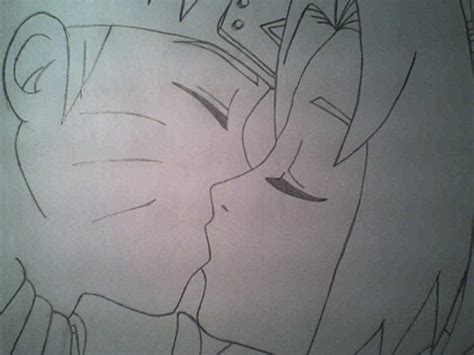 Naruto kisses Sakura by pufalone on DeviantArt