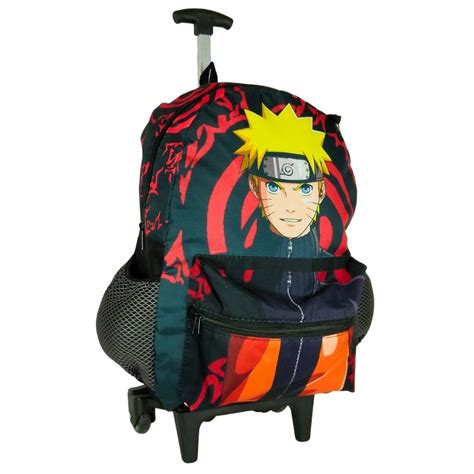 Kit Mochila Rodinha Juvenil Naruto Anime Estojo 1 divisória Shopee