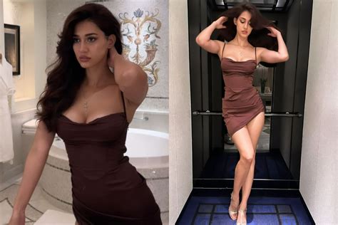 Disha Patani Is Still The Summer Girl Of Our Dreams In Sexy Coffee Brown Mini Dress With