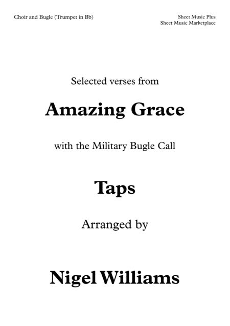 Amazing Grace Satb Choir With Taps Bugle Arr Nigel Williams Sheet Music Traditional