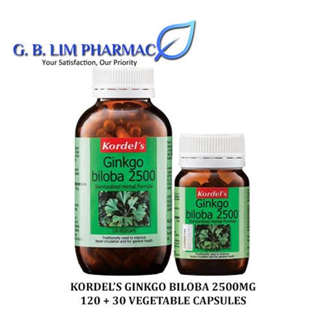 Kordel S Ginkgo Biloba Mg Capsules Vegetable Capsules Exp