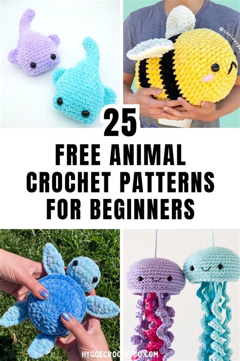 crochet animal patterns  beginners hygge crochet