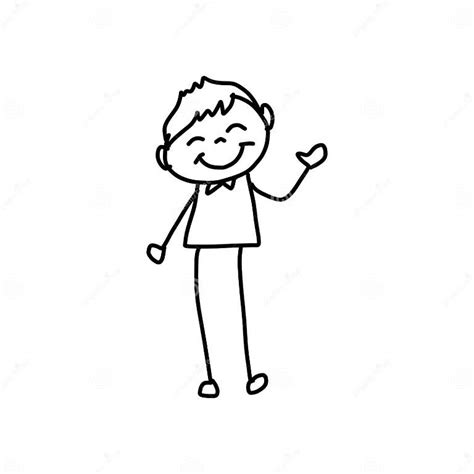 Hand Drawing Cartoon Happiness Stock Illustration Illustration Of