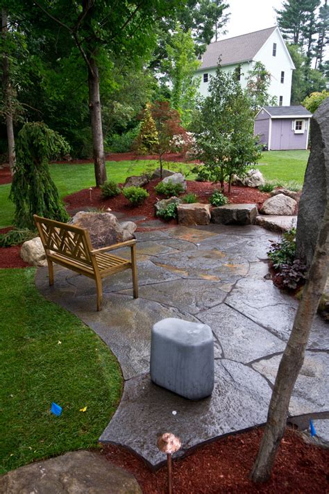 Rustic Fieldstone Patio Oasis - Rustic - Patio - Boston - by Hillside ...