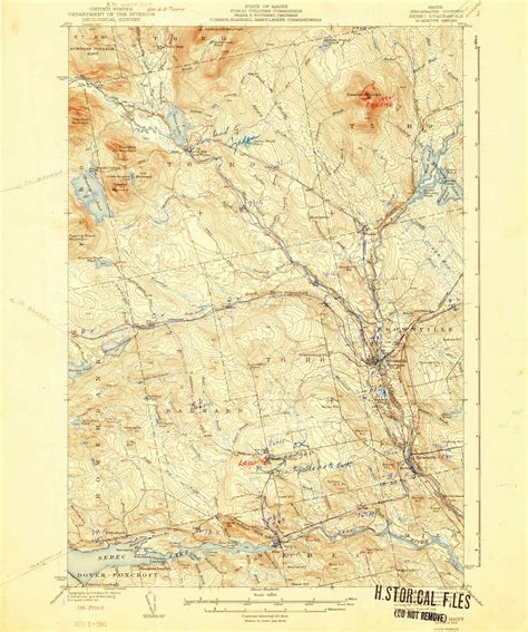 Sebec Maine 1943 1943 USGS Old Topo Map Reprint 15x15 ME Quad 461069