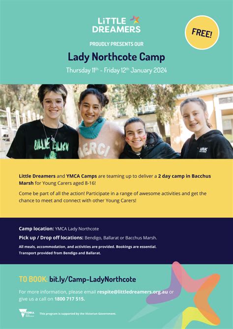 Lady Northcote Young Carer Camp Vic Little Dreamers Australia