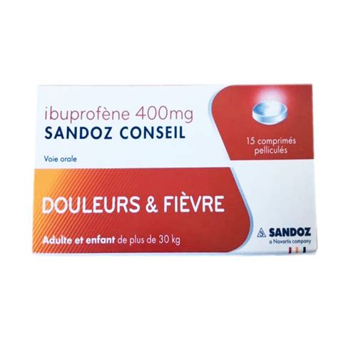 Ibuprofene Sandoz Conseil Mg Comprim S Pharmacie Du Centre