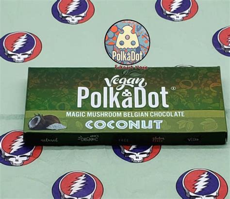 Buy PolkaDot Coconut Magic Mushroom Belgian Chocolate Bar Polka Dot