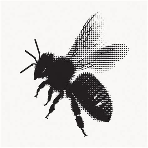 Detailed black bee illustration | Premium AI-generated vector