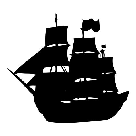 Pirate Ship Pumpkin Stencil