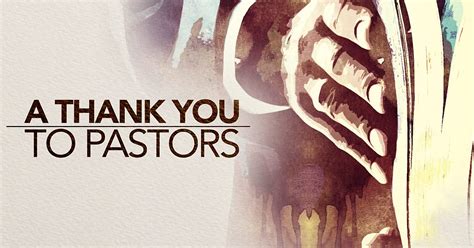 A Thank You To Pastors