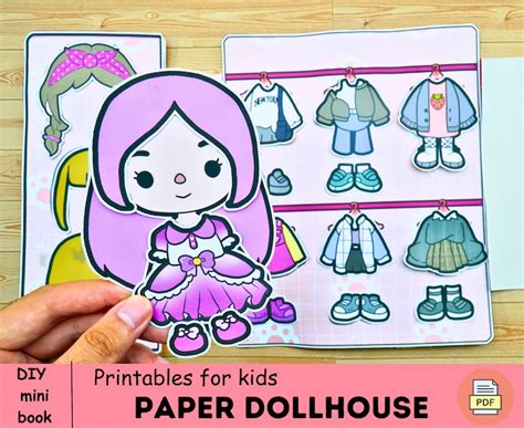 Printable Dreamy Toca Paper Doll Wardrobe Toca Boca Paper Etsy