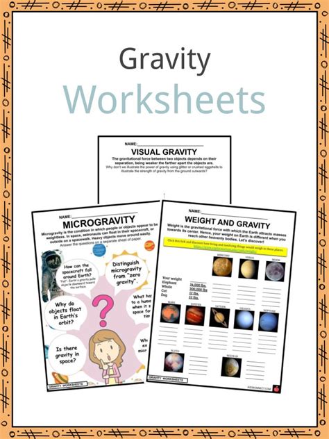 Gravity Facts & Worksheets For Kids | Forces Of The Universe PDF