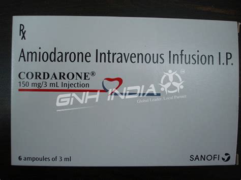 Buy Amiodarone Intravenous Infusion Cordarone Mg Ml Ampoule