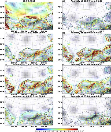 A Climatological CBHAR Surface Wind Vectors M S 21 At 0600 AKST