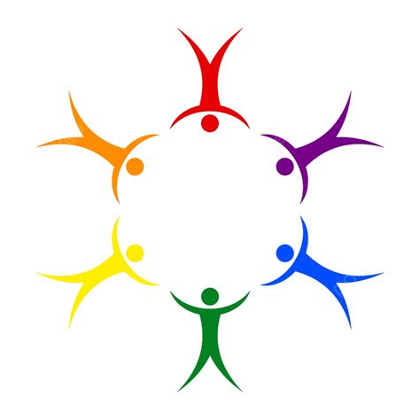 Lgbt Pride People In A Circle Holding Hands Symbol Of Sexual Freedom In