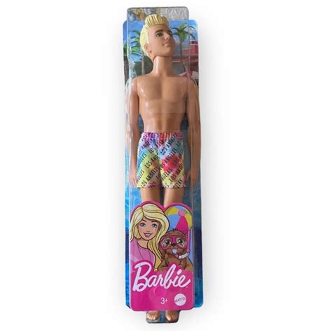 Barbie Toys Mattel Barbie Ken Beach Doll With Los Angeles Swim Shorts Blonde Hair Nib Poshmark