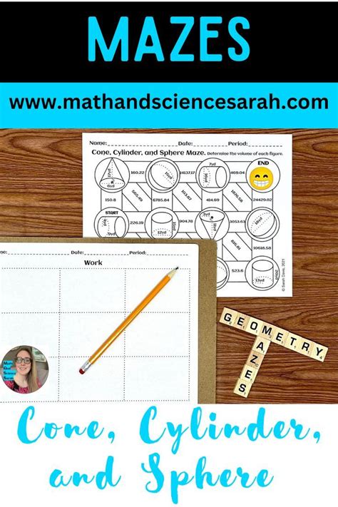 Volume Of Cylinders Spheres And Cones Mazes Printable Worksheet