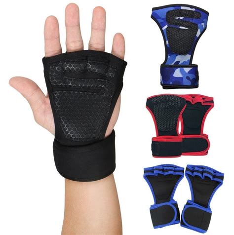 Weight Lifting Grip Pad Straps Fitness Workout Gloves Wrist Wrap ...