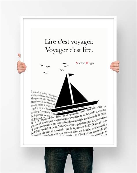 Affiche Citation Victor Hugo Lire C Est Voyager Voyager C Est Lire