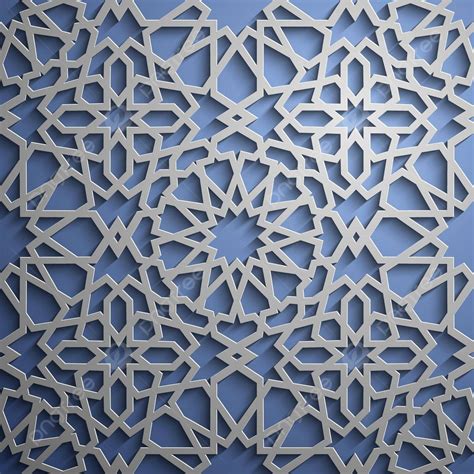 Ornamen Islamic Melingkar Dengan Simbol Geometris Pada Latar Belakang