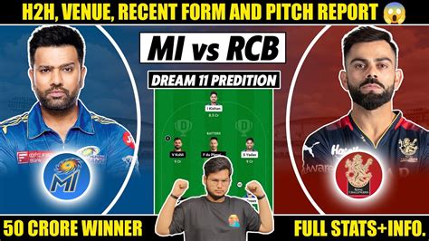 Mi Vs Rcb Dream11 Prediction Mi Vs Rcb Dream11 Team Mi Vs Rcb Dream