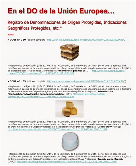 E Contrast En El Do De La Uni N Europea Registro De Denominaciones De