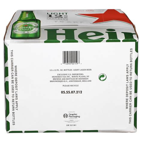 Heineken Light Lager Beer 12 Pack 12 Fl Oz Bottles 12 Oz Shipt