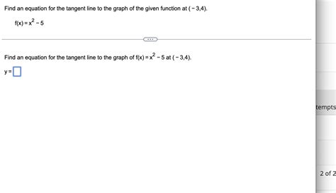 Find An Equation For The Tangent Line To The Studyx