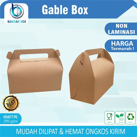 Jual Gable Box Kraft Box Hampers Dus Kue Box Snack Kotak Kue Box