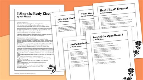 25 Famous Walt Whitman Poems (Free Printables)